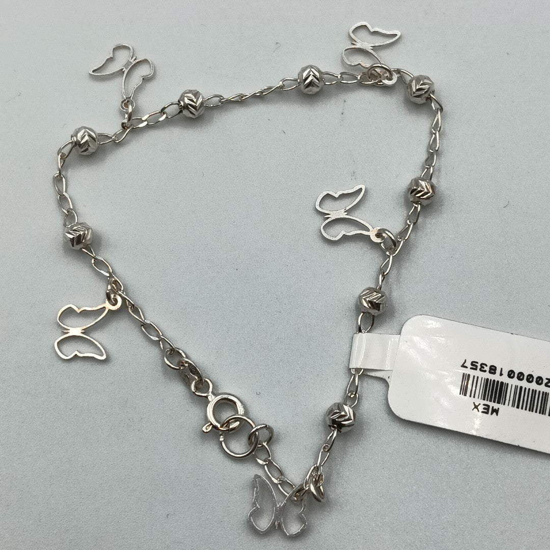 PULSERA TEJIDO ESPECIAL PLATA .925 18 CM 2.8 GR (NUEVO)