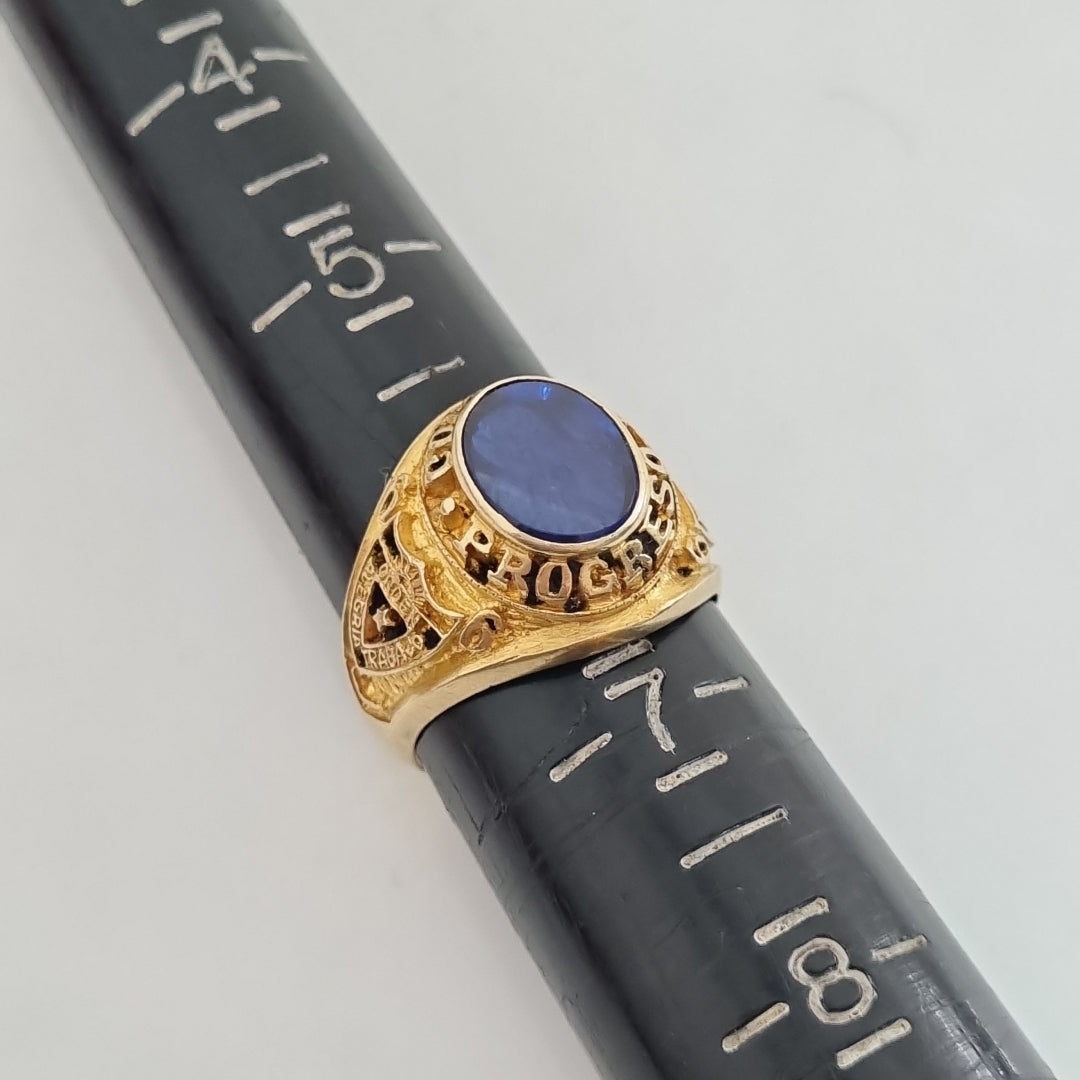 ANILLO DE GRADUACIÓN ORO 14 K 8,20 GRMS (SEMINUEVO)