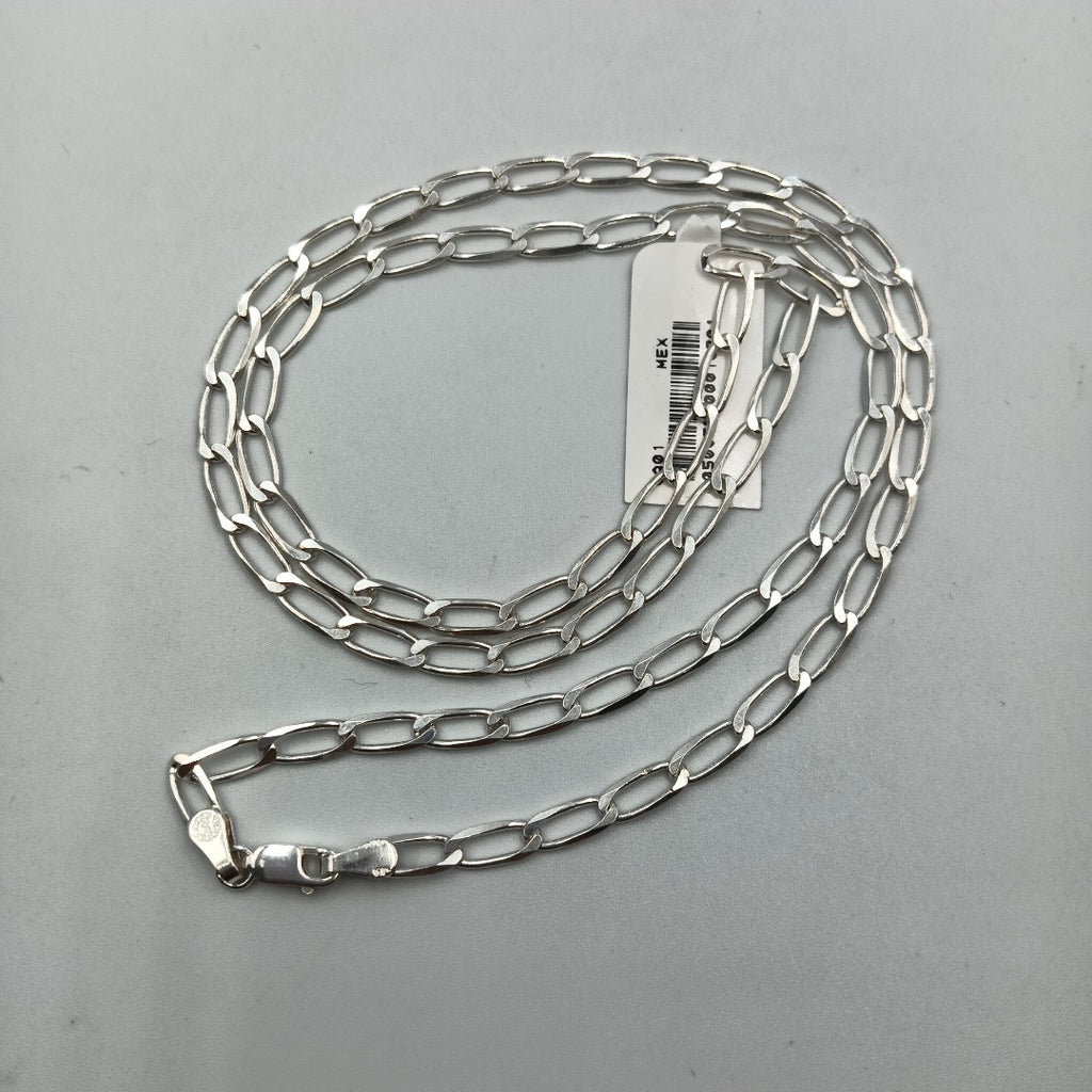 CADENA TEJIDO ESLABONES PLATA .925 60 CM 11.2 GR (NUEVO)
