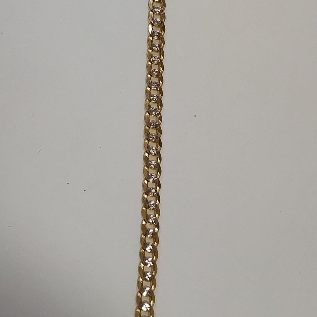 PULSERAS TEJIDO BARBADA ORO 14K 18 CM 4.4 GR (NUEVO)