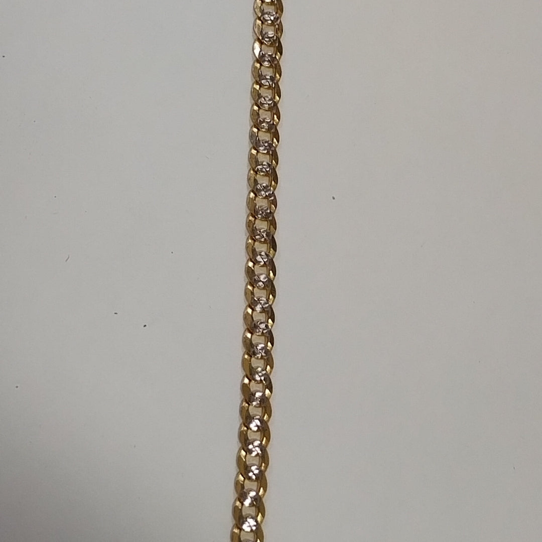 PULSERAS TEJIDO BARBADA ORO 14K 18 CM 4.4 GR (NUEVO)