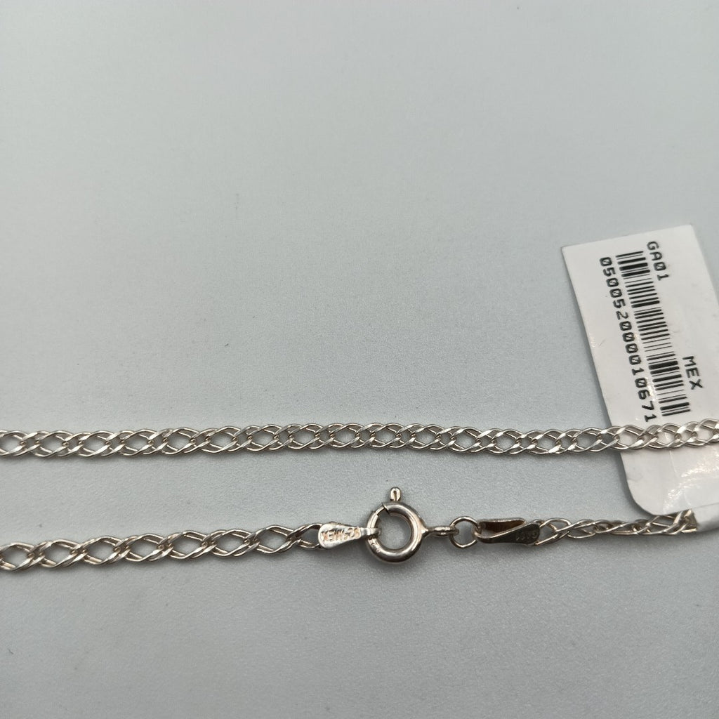 CADENA TEJIDO ESLABONES PLATA .925 55 CM 3.9 GR (NUEVO)