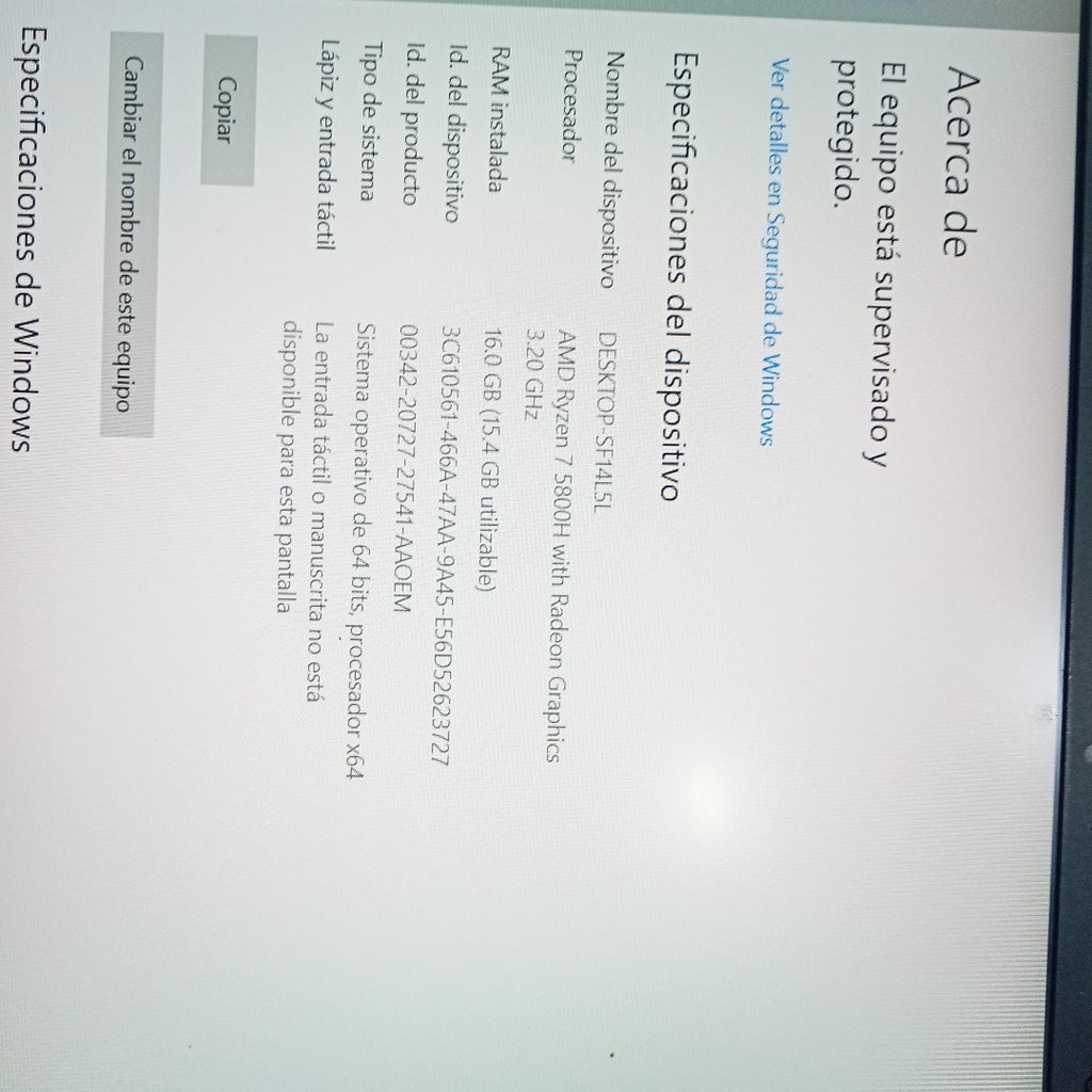 LAPTOP LENOVO LEGION S7 15ACH6 (2021) 1 TB SSD 16 GB RAM (SEMINUEVO)