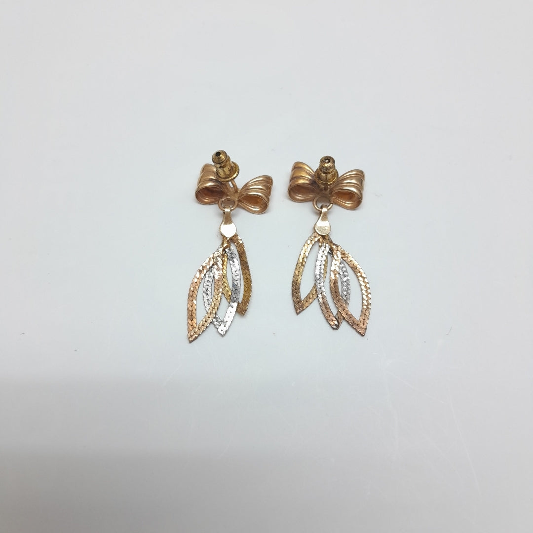 ARETES PAR ORO,RODIADO 10 K 2,30 GRMS (SEMINUEVO)