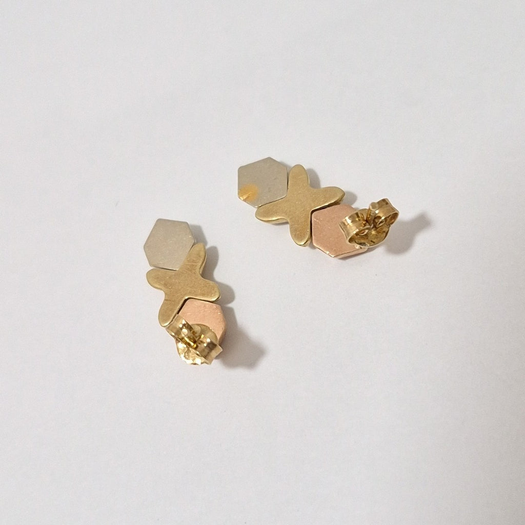 BROQUELES PAR ORO 14 K 2,10 GRMS (SEMINUEVO)