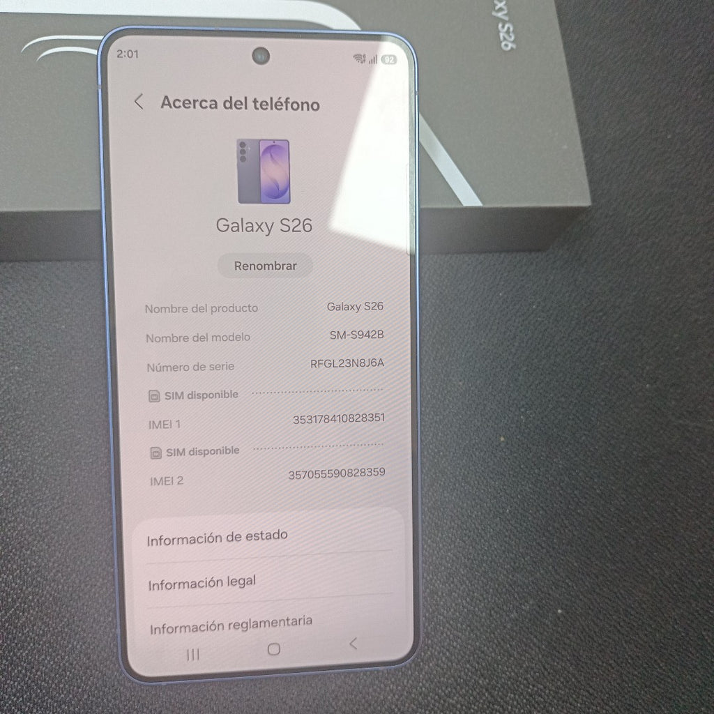 CELULAR SAMSUNG GALAXY S26 SM-S942B (2026) 256 GB 12 GB RAM (SEMINUEVO)