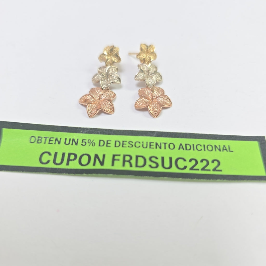 ARETES PAR ORO COMBINADO 10 K 1.8 GRMS (SEMINUEVO)