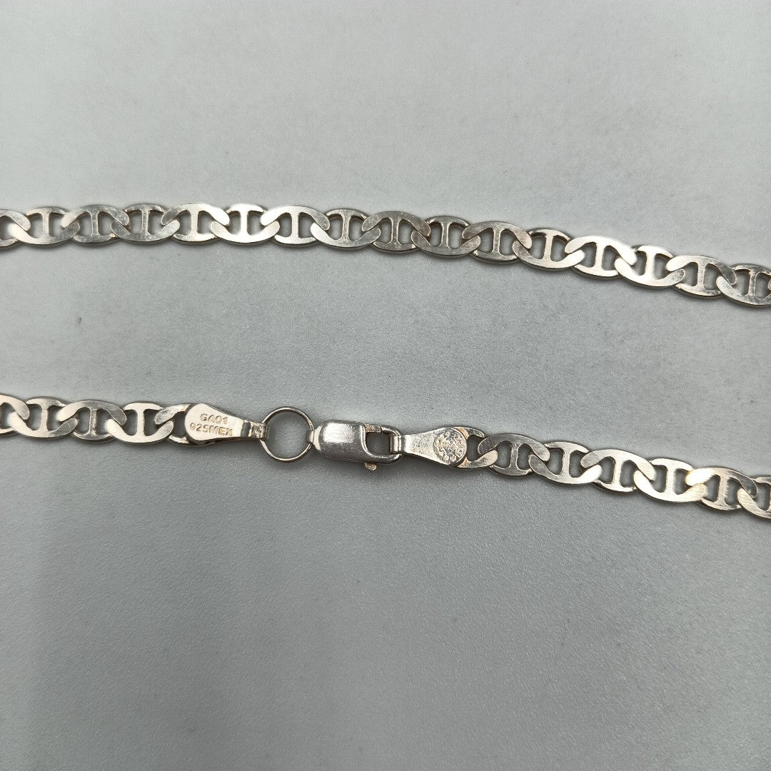 CADENA TEJIDO GUCHI PLATA .925 55 CM 12.4 GR (NUEVO)