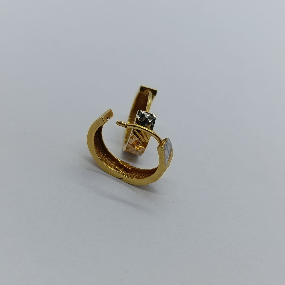 ARRACADAS PAR ORO COMBINADO 14 K 2.8 GRMS (SEMINUEVO)