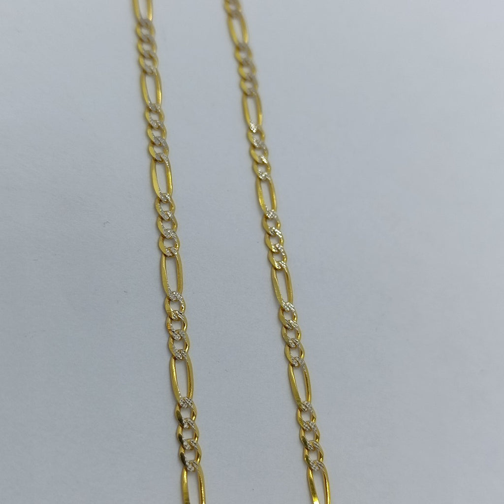 CADENAS TEJIDO 3X1 DIAMANTADO ORO 10K 50 CM 6 GR (NUEVO)