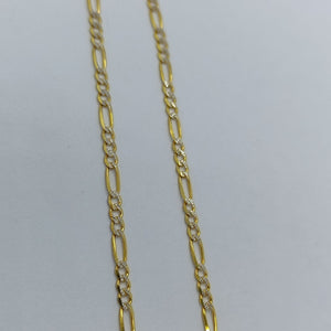 CADENAS TEJIDO 3X1 DIAMANTADO ORO 10K 50 CM 6 GR (NUEVO)