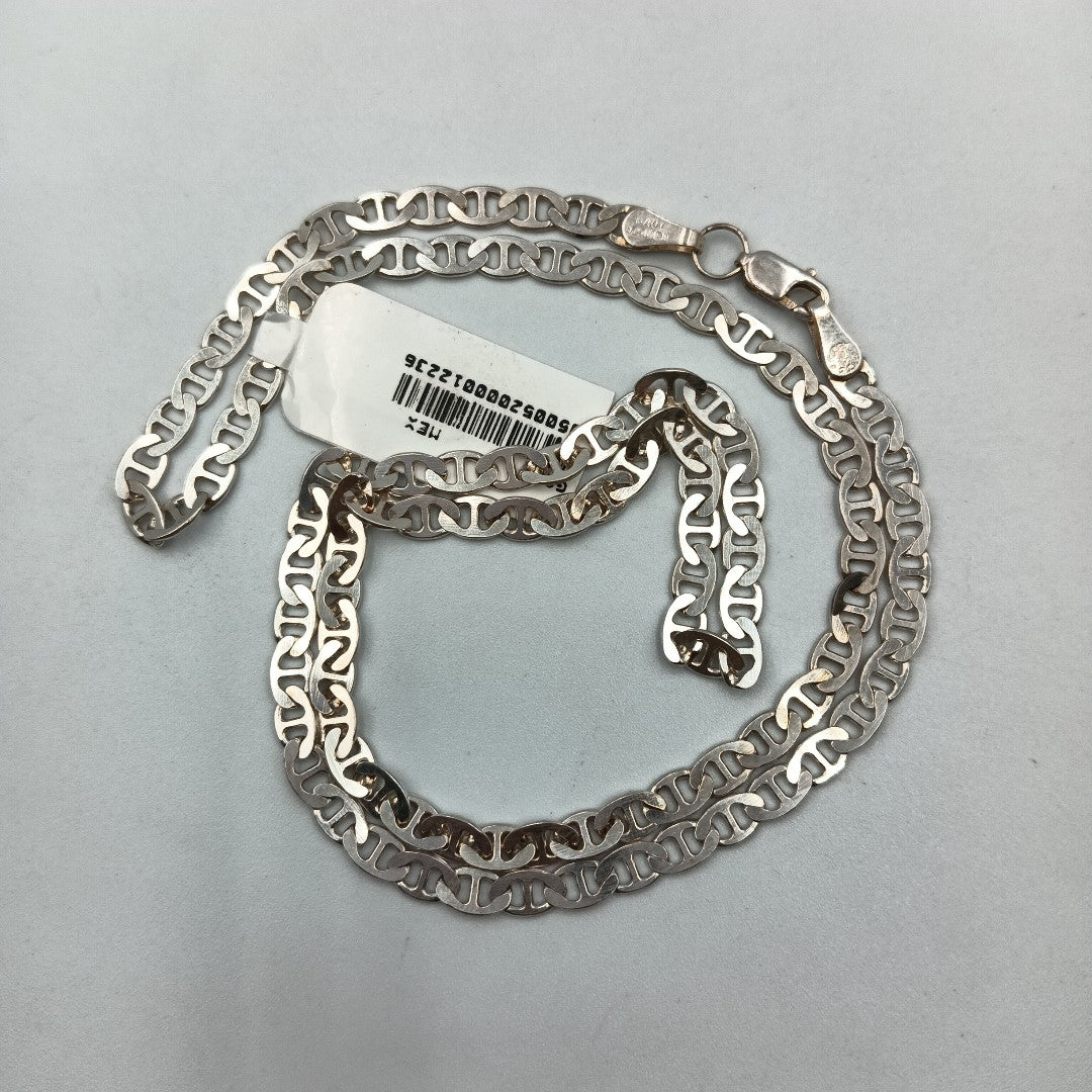 CADENA TEJIDO GUCHI PLATA .925 55 CM 12.6 GR (NUEVO)