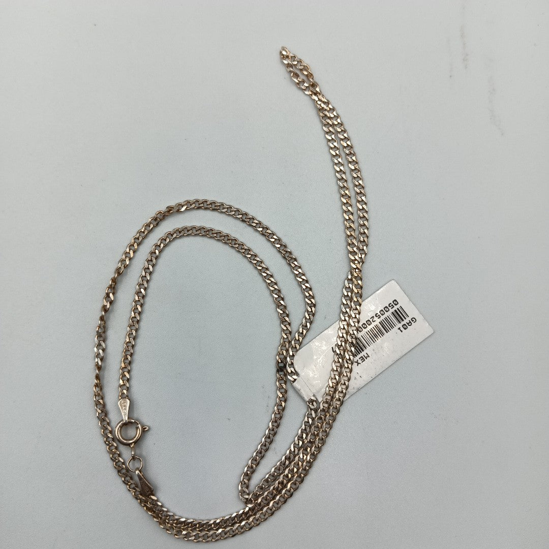 CADENA TEJIDO BARBADO PLATA .925 60 CM 5.6 GR (NUEVO)