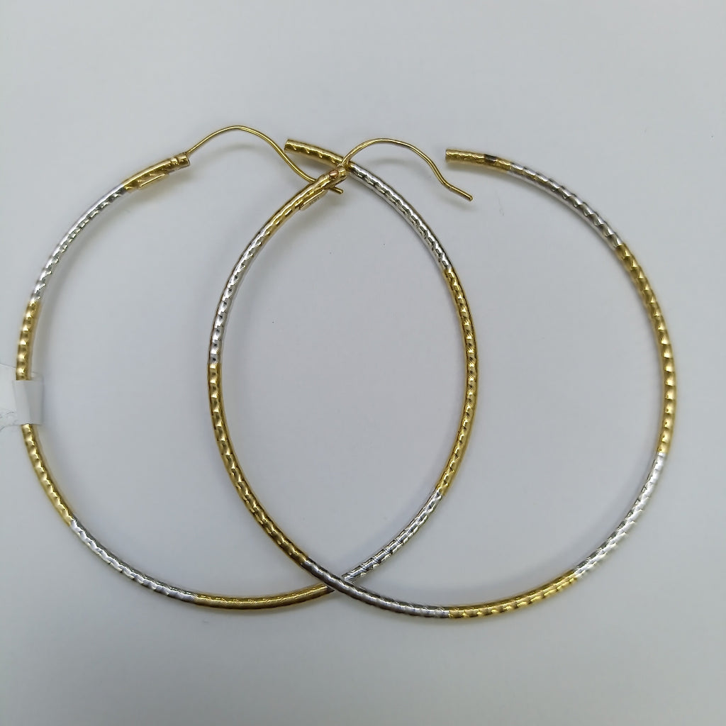ARRACADAS PAR ORO COMBINADO 14 K 5.4 GRMS (SEMINUEVO)