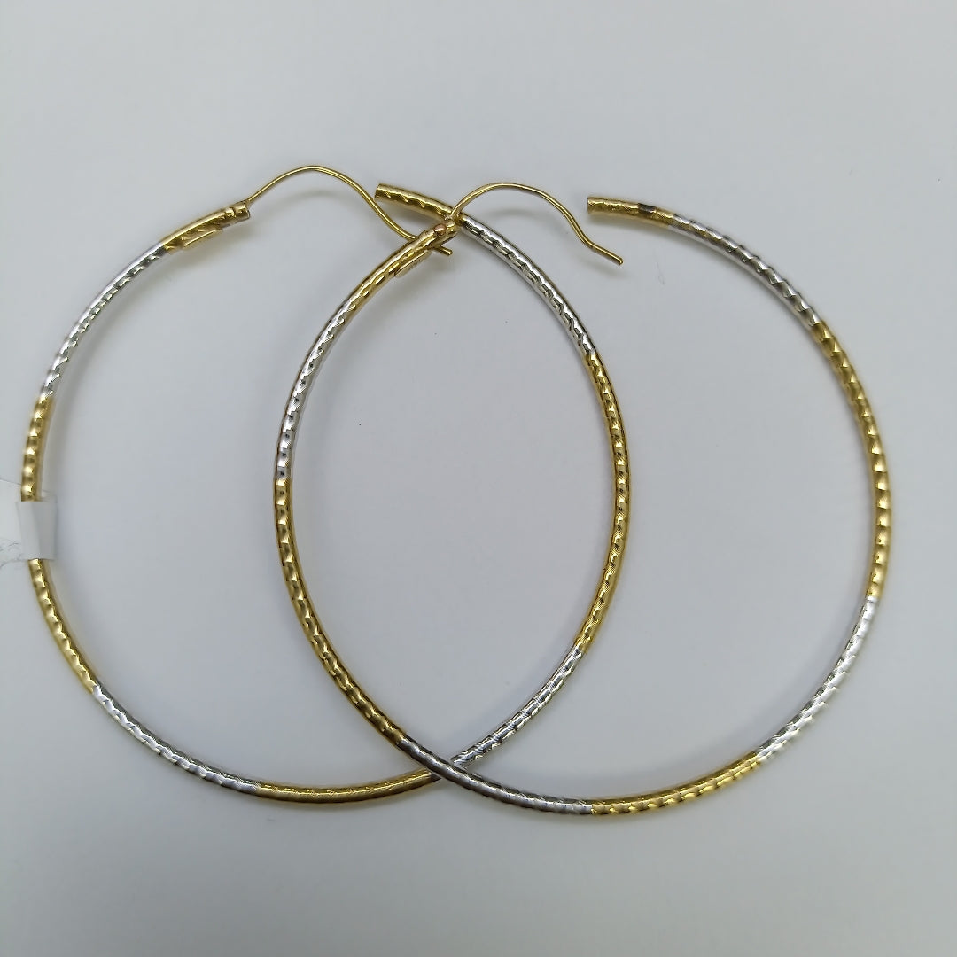ARRACADAS PAR ORO COMBINADO 14 K 5.4 GRMS (SEMINUEVO)