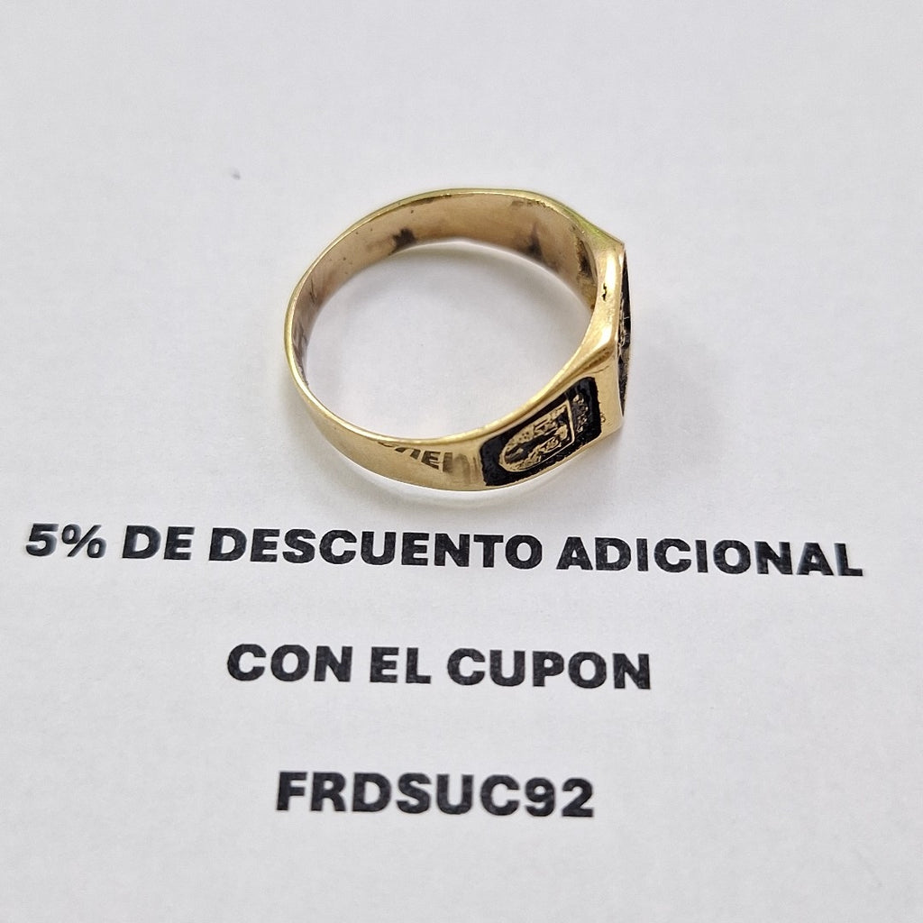 ANILLO DE GRADUACIÓN ORO 10 K 3.2 GRMS (SEMINUEVO)