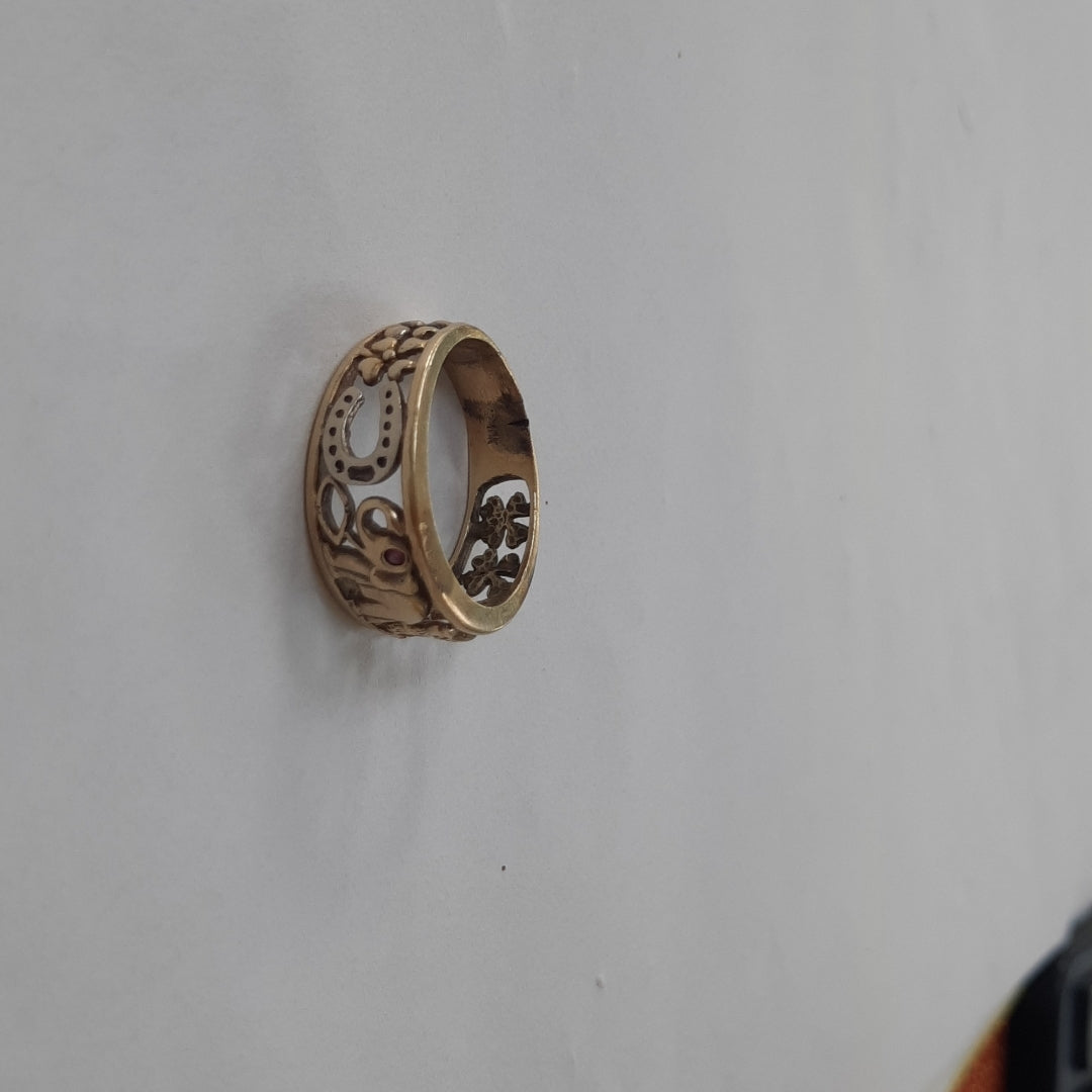 ARGOLLA DE LA SUERTE ORO 14 K 5,10 GRMS (SEMINUEVO)