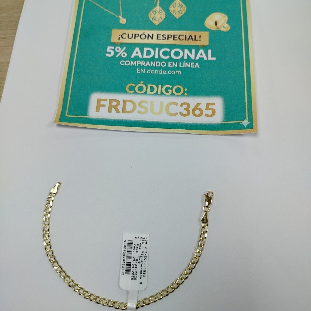 PULSERAS BARBADA ORO 14K 18 CM 4.6 GR (NUEVO)