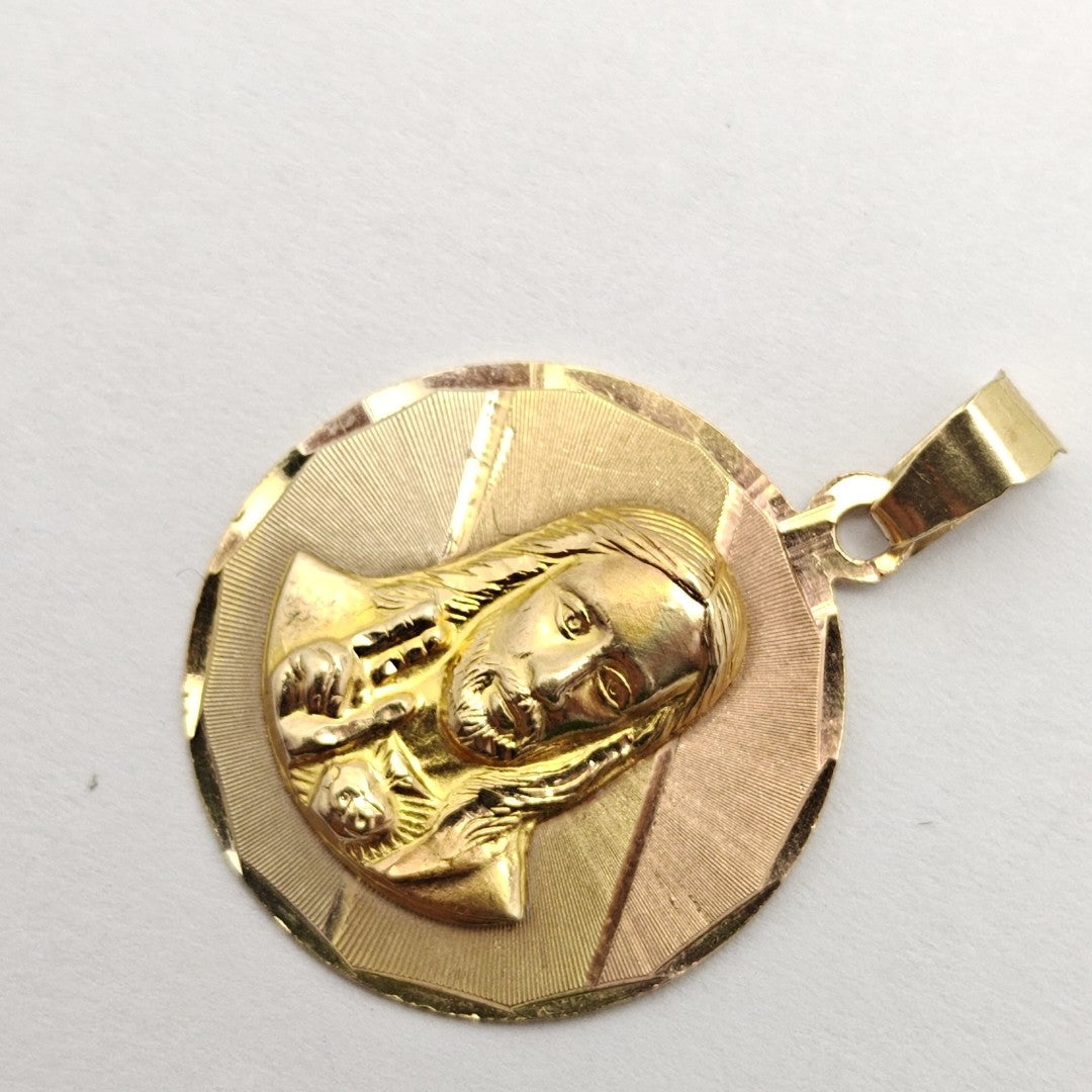 MEDALLA RELIGIOSA ORO COMBINADO 14 K 1.7 GRMS (SEMINUEVO)