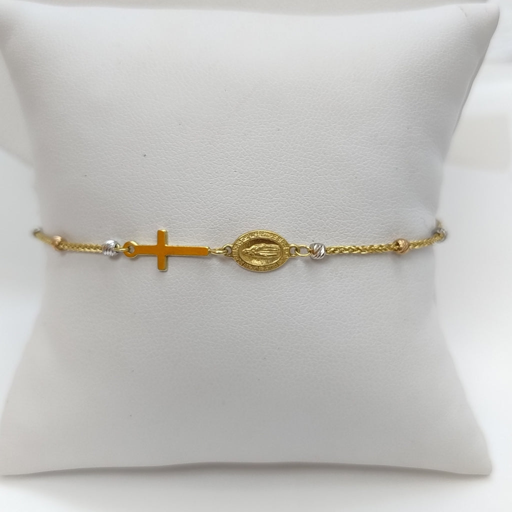 PULSERA ORO COMBINADO 14 K 2.3 GRMS (SEMINUEVO)