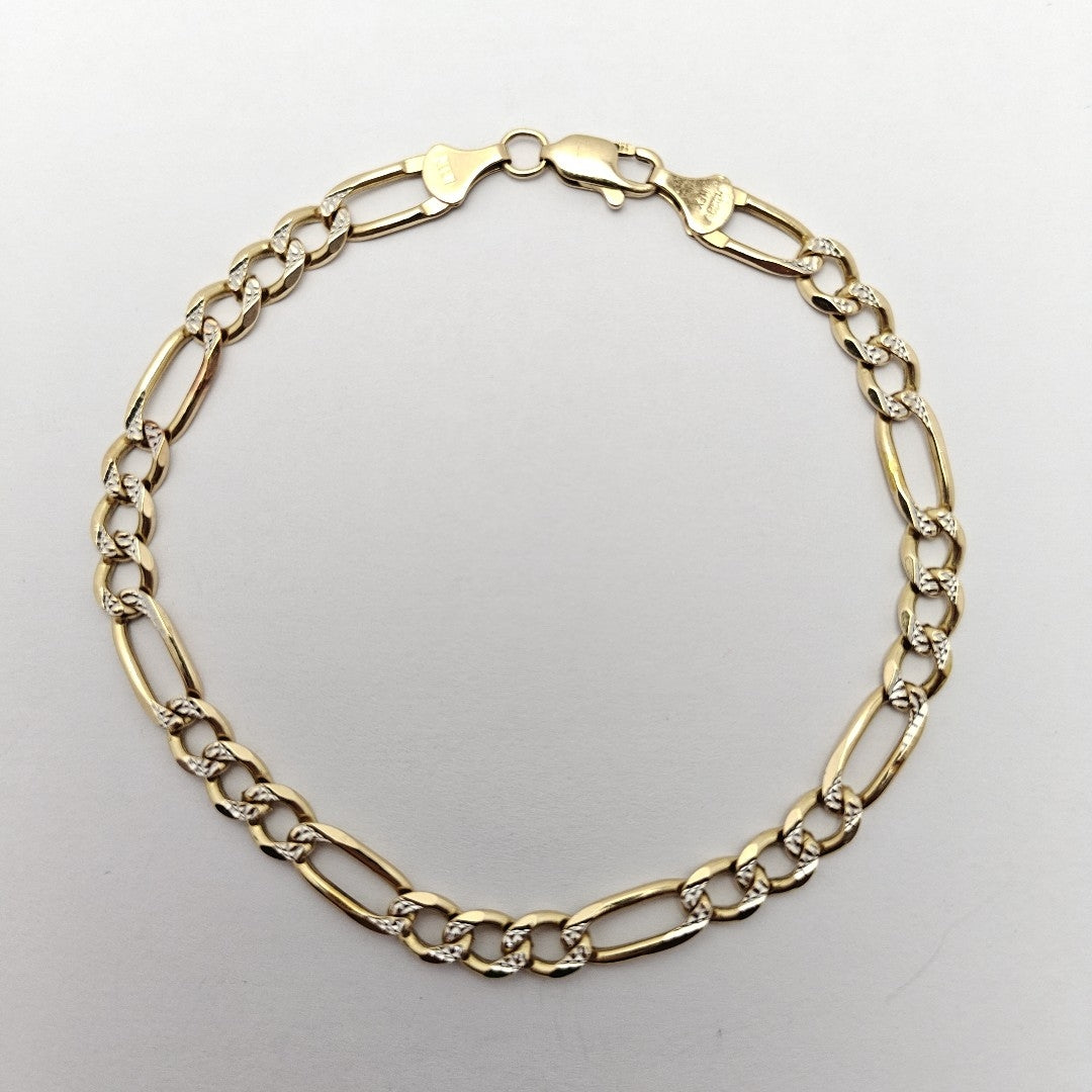 PULSERA ORO COMBINADO 14 K 11.2 GRMS (SEMINUEVO)