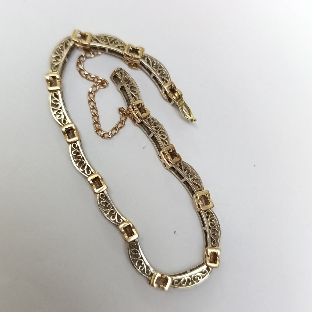 PULSERA ORO COMBINADO 14 K 14,50 GRMS (SEMINUEVO)