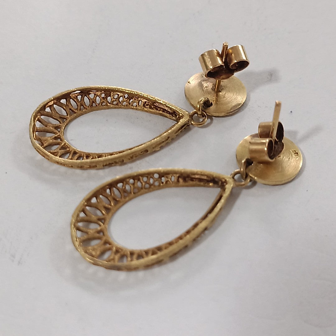ARETES PAR ORO 18 K 6.3 GRMS (SEMINUEVO)