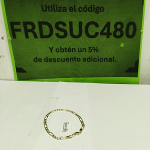 PULSERA TEJIDO 3X1 4.3G 18 CM 14K (NUEVO)