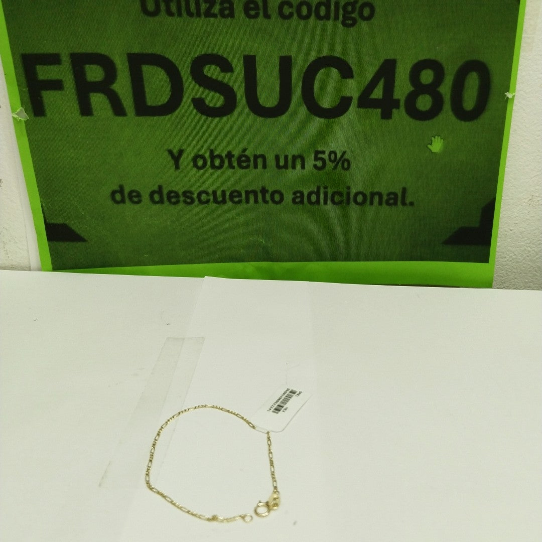 PULSERAS TEJIDO 3X1 ORO 14K 16 CM 0.9 GR (NUEVO)