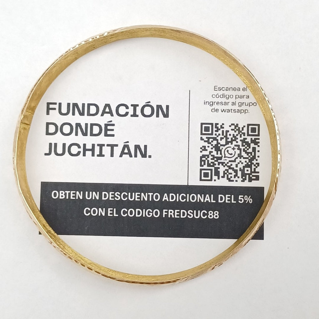 PULSERA RIGIDA ORO 10 K 9.2 GRMS (SEMINUEVO)