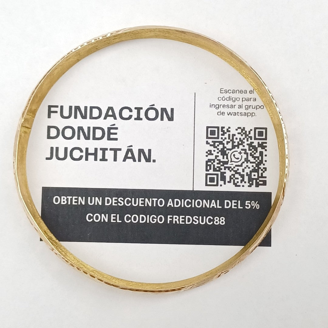 PULSERA RIGIDA ORO 10 K 9.2 GRMS (SEMINUEVO)