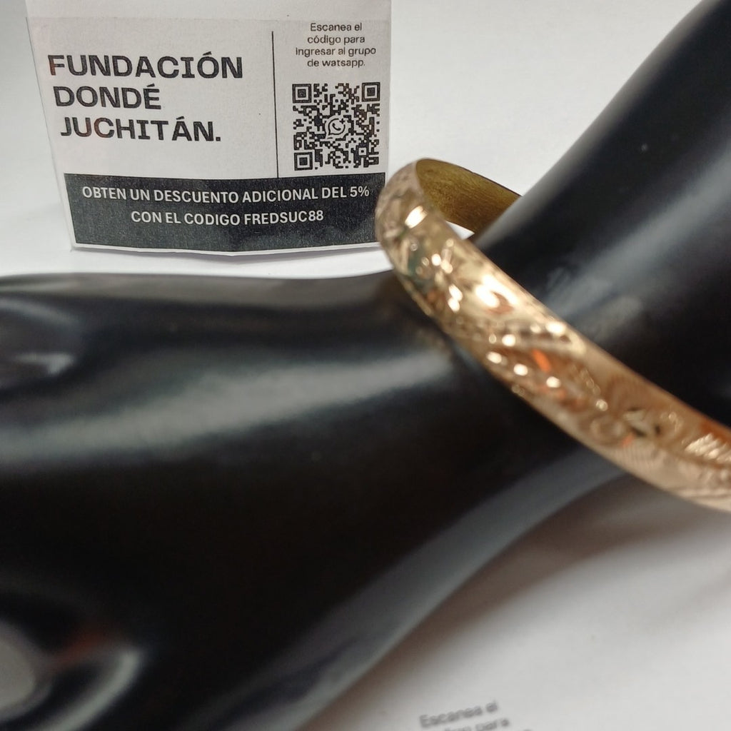 PULSERA RIGIDA ORO 10 K 8.4 GRMS (SEMINUEVO)