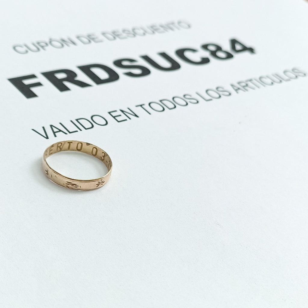 ARGOLLA ORO 8 K 0.8 GRMS (SEMINUEVO)