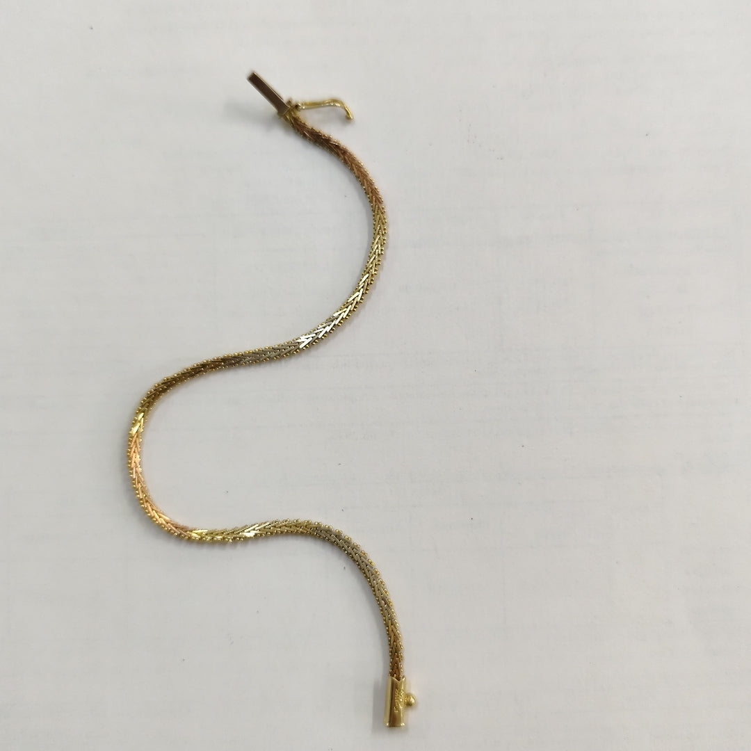 PULSERA ORO COMBINADO 14 K 5,40 GRMS (SEMINUEVO)