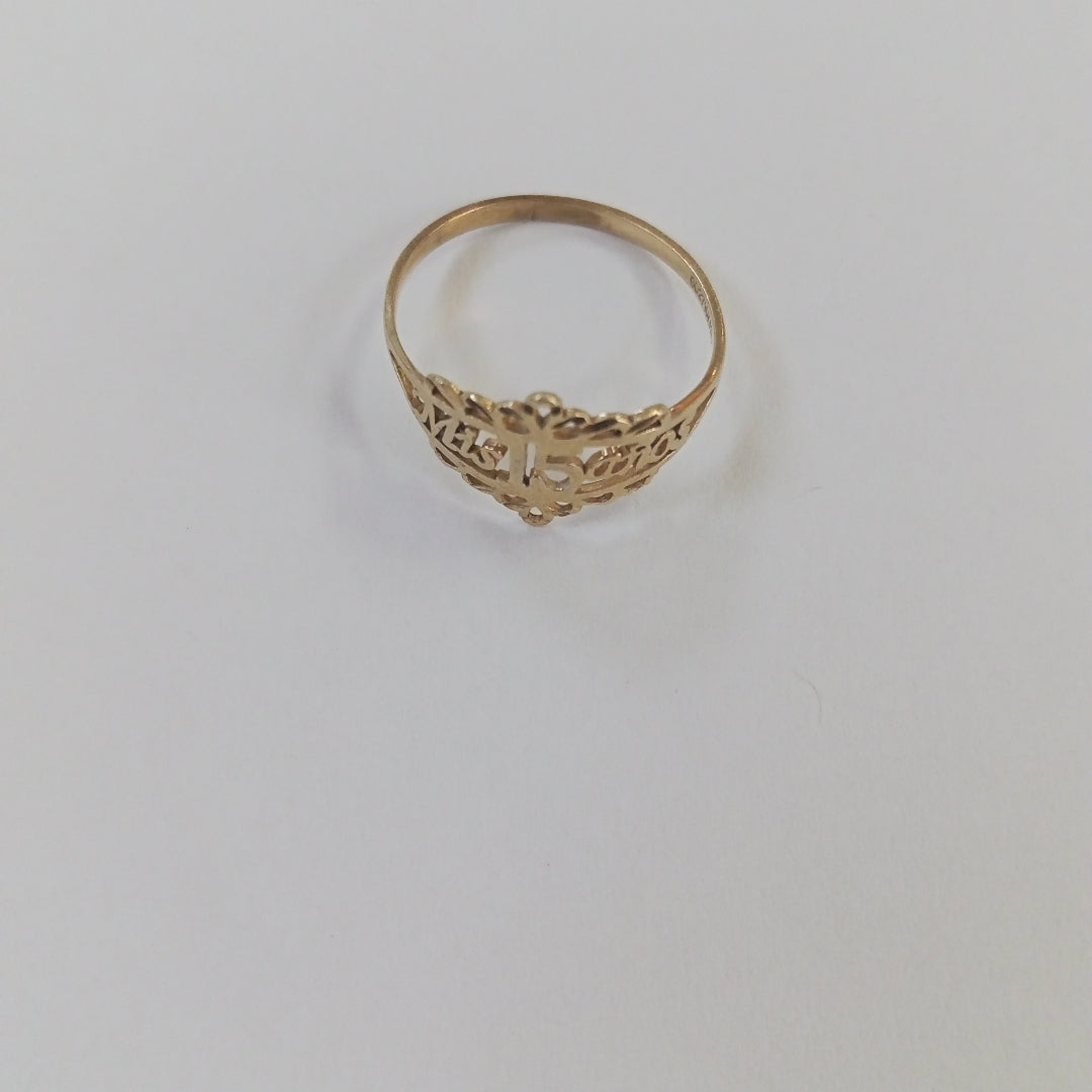 ANILLO CONMEMORATIVO ORO 10 K 1,10 GRMS (SEMINUEVO)