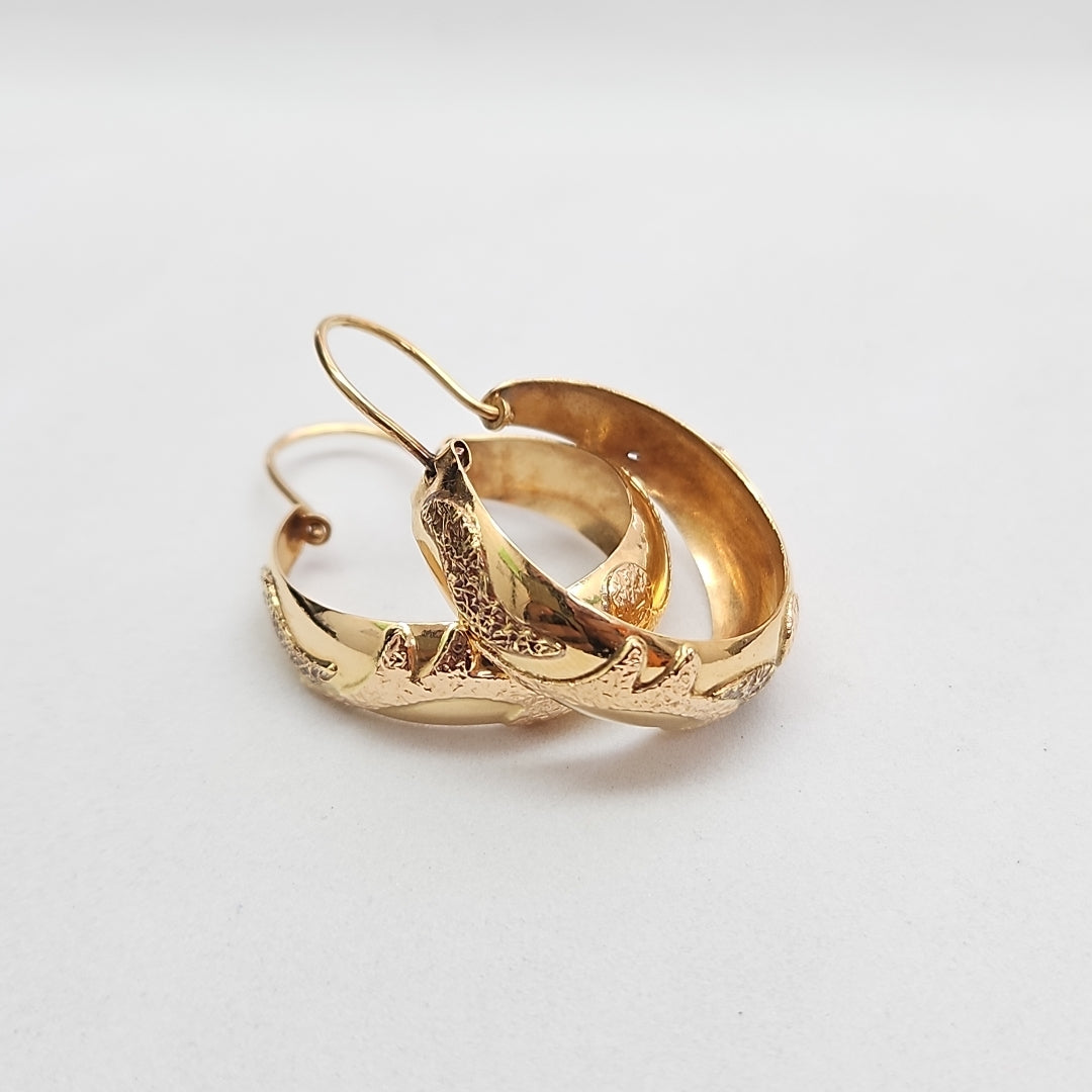 ARRACADAS PAR ORO 14 K 7.5 GRMS (SEMINUEVO)