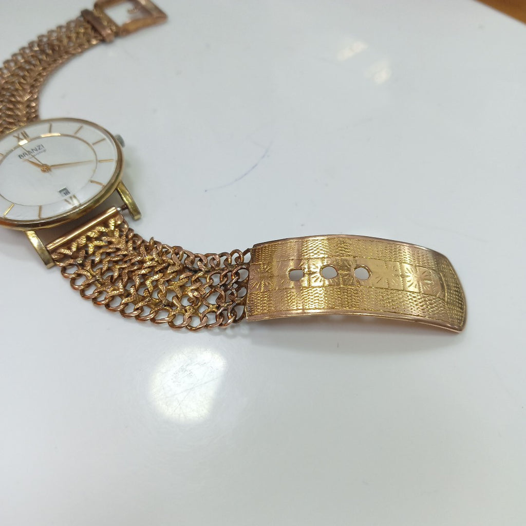 RELOJ CAJA ACERO PULSO ORO ORO 8 K 26.4 GRMS (SEMINUEVO)