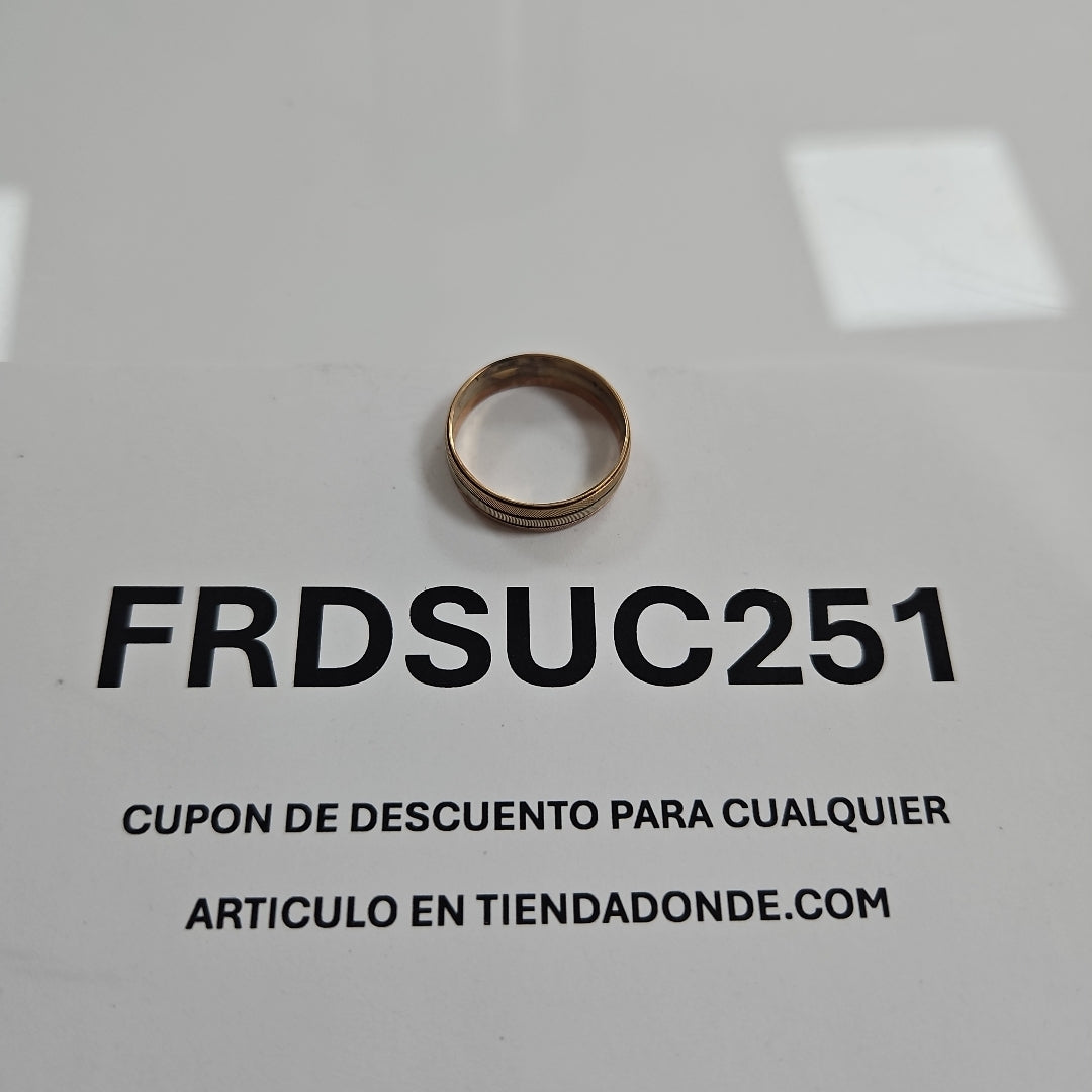 ARGOLLA ORO, ORO COMBINADO 10 K 2.2 GRMS (SEMINUEVO)