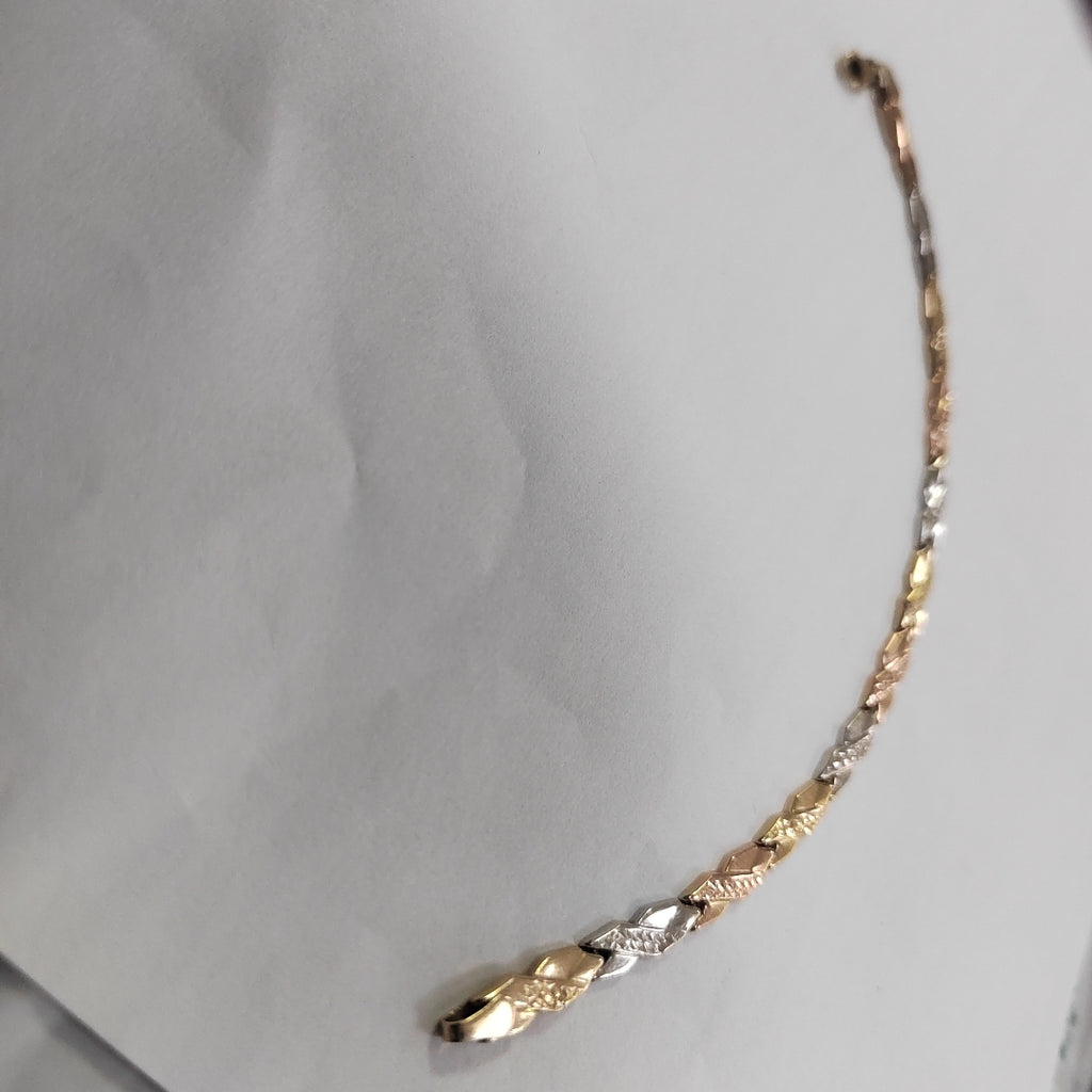 PULSERA ORO, ORO COMBINADO 14 K 4.4 GRMS (SEMINUEVO)