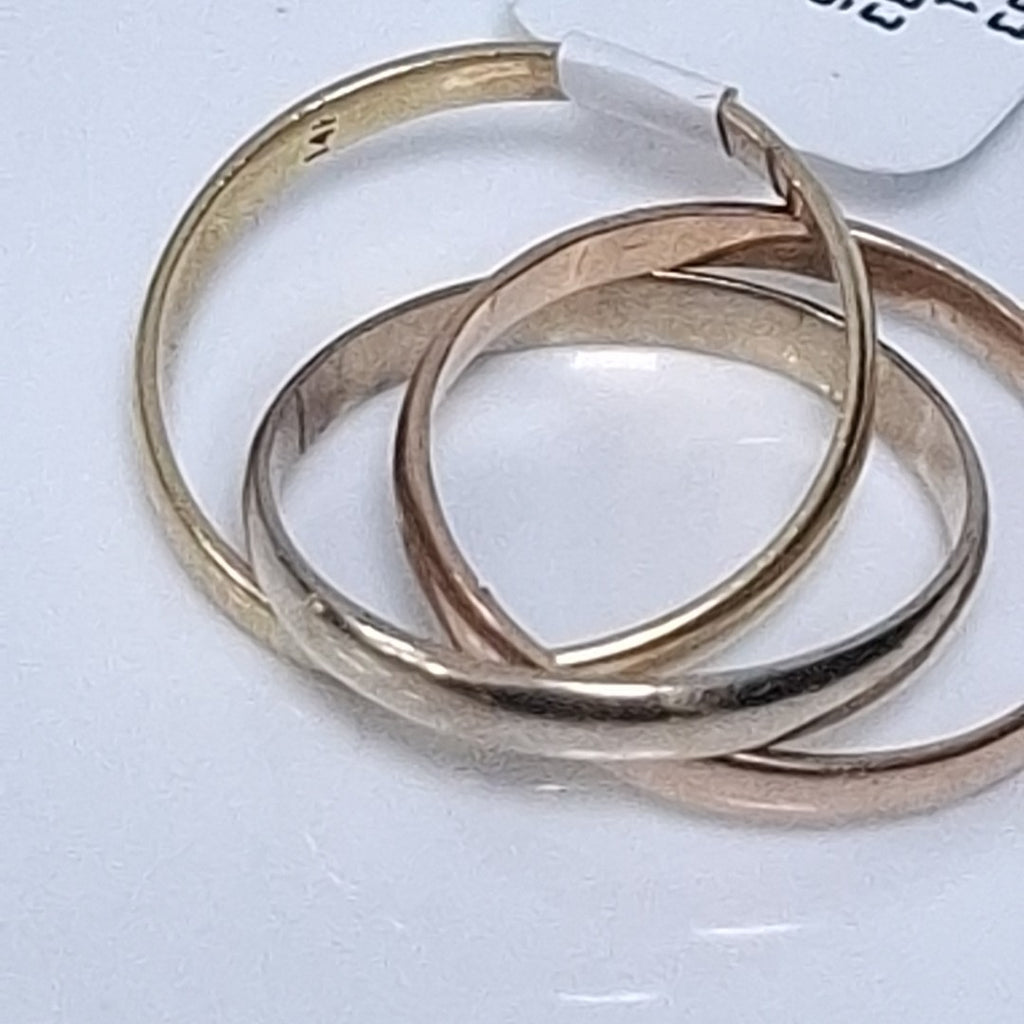 ARGOLLA ORO COMBINADO 14 K 4,60 GRMS (SEMINUEVO)