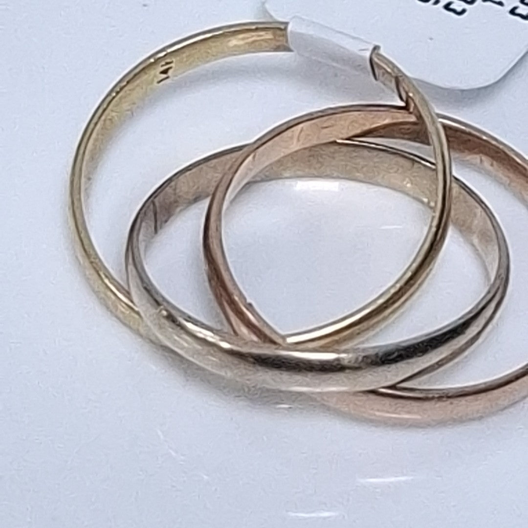 ARGOLLA ORO COMBINADO 14 K 4,60 GRMS (SEMINUEVO)