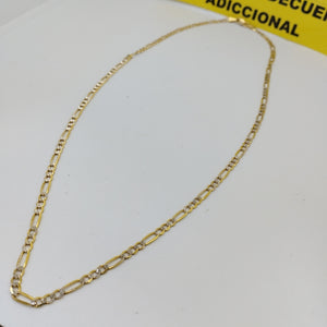 CADENAS TEJIDO 3X1 DIAMANTADO ORO 10K 50 CM 5.7 GR (NUEVO)