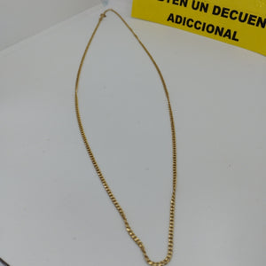 CADENAS TEJIDO BARBADA ORO 10K 55 CM 3.8 GR (NUEVO)
