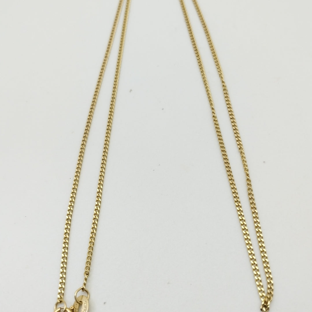 CADENAS TEJIDO BARBADA ORO 10K 55 CM 2.7 GR (NUEVO)