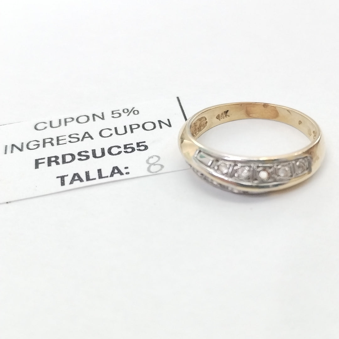 ANILLITO ORO, ORO BLANCO 14 K 2.7 GRMS (SEMINUEVO)