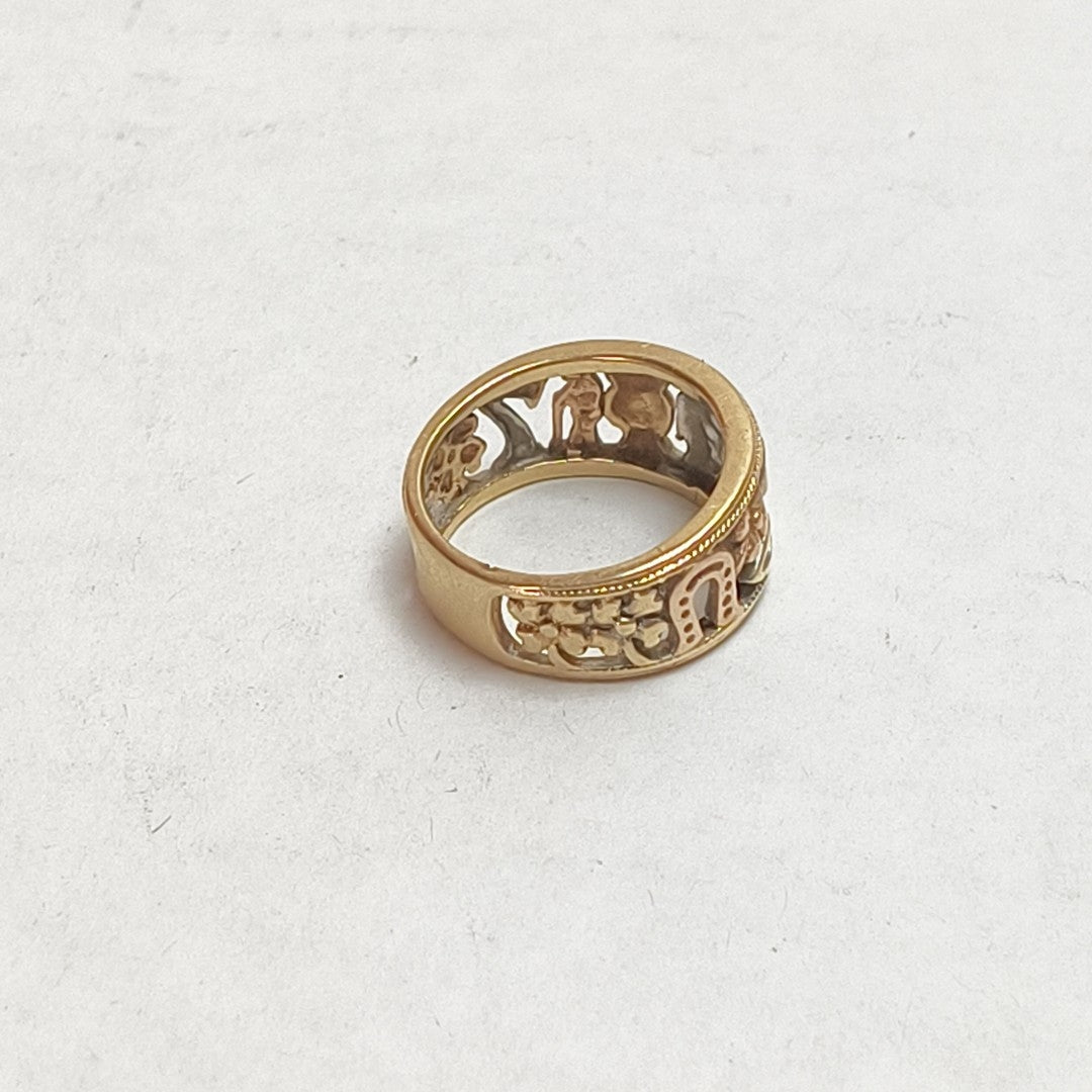 ARGOLLA DE LA SUERTE ORO,ORO COMBINADO 14 K 5,90 GRMS (SEMINUEVO)
