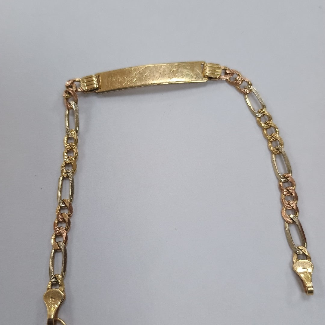 ESCLAVA ORO COMBINADO 14 K 4,60 GRMS (SEMINUEVO)