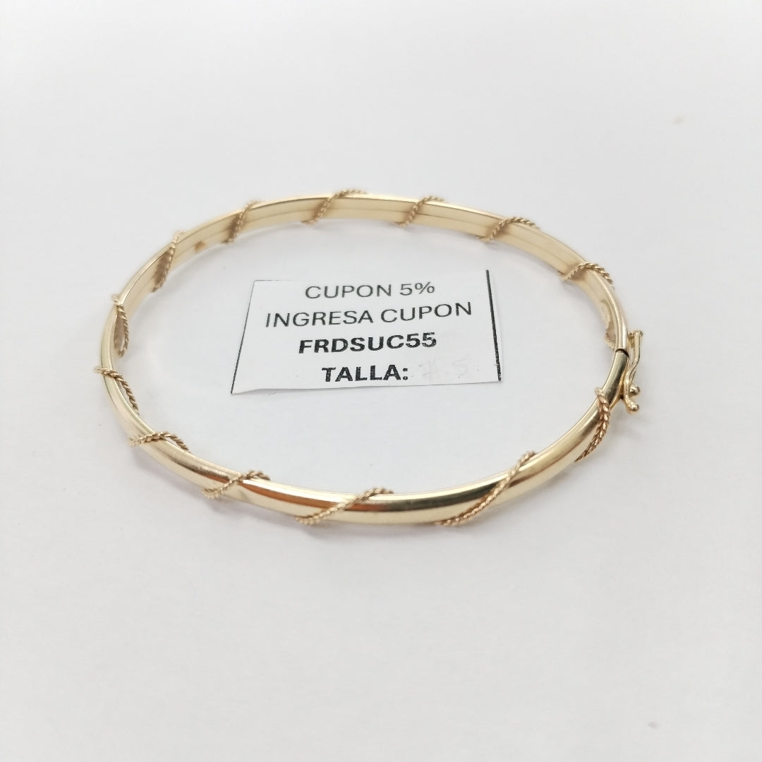 PULSERA RIGIDA ORO 14 K 5.3 GRMS (SEMINUEVO)