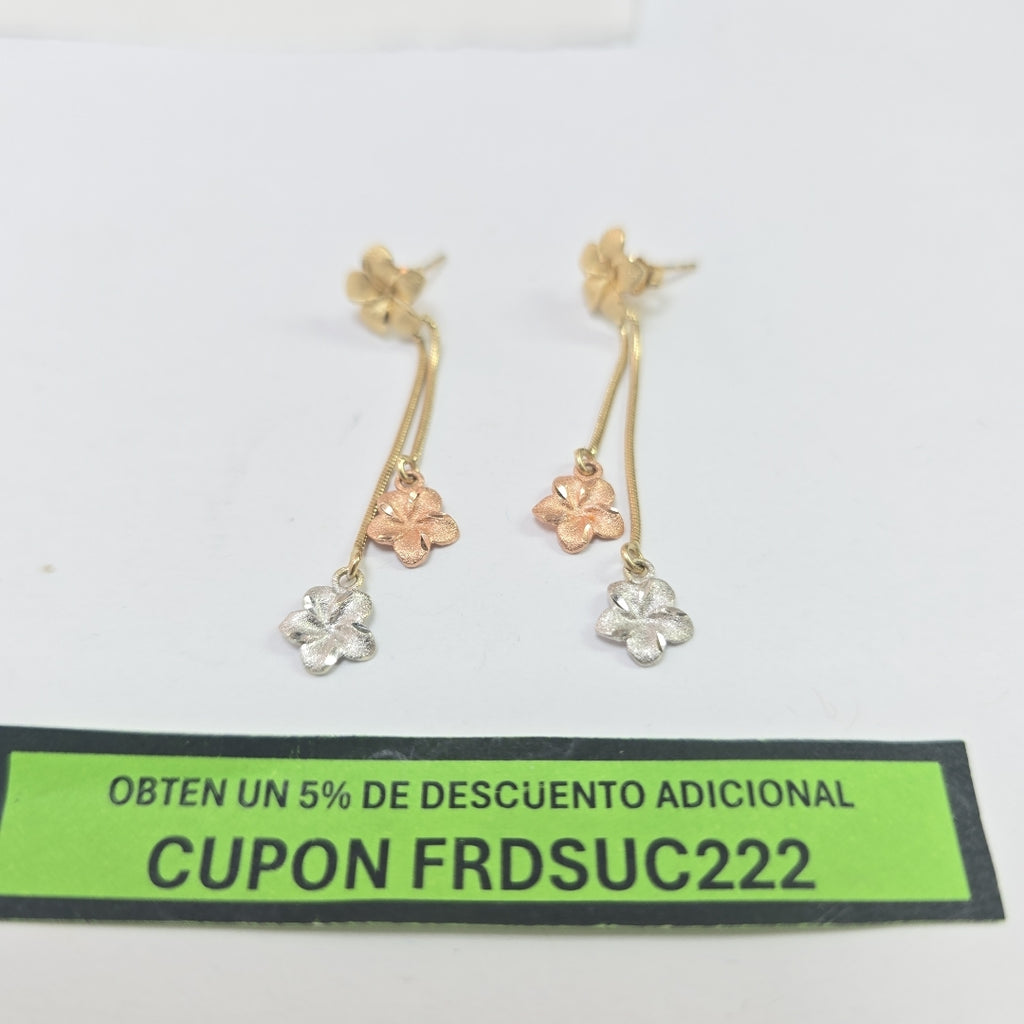 BROQUELES PAR ORO 14 K 3,20 GRMS (SEMINUEVO)