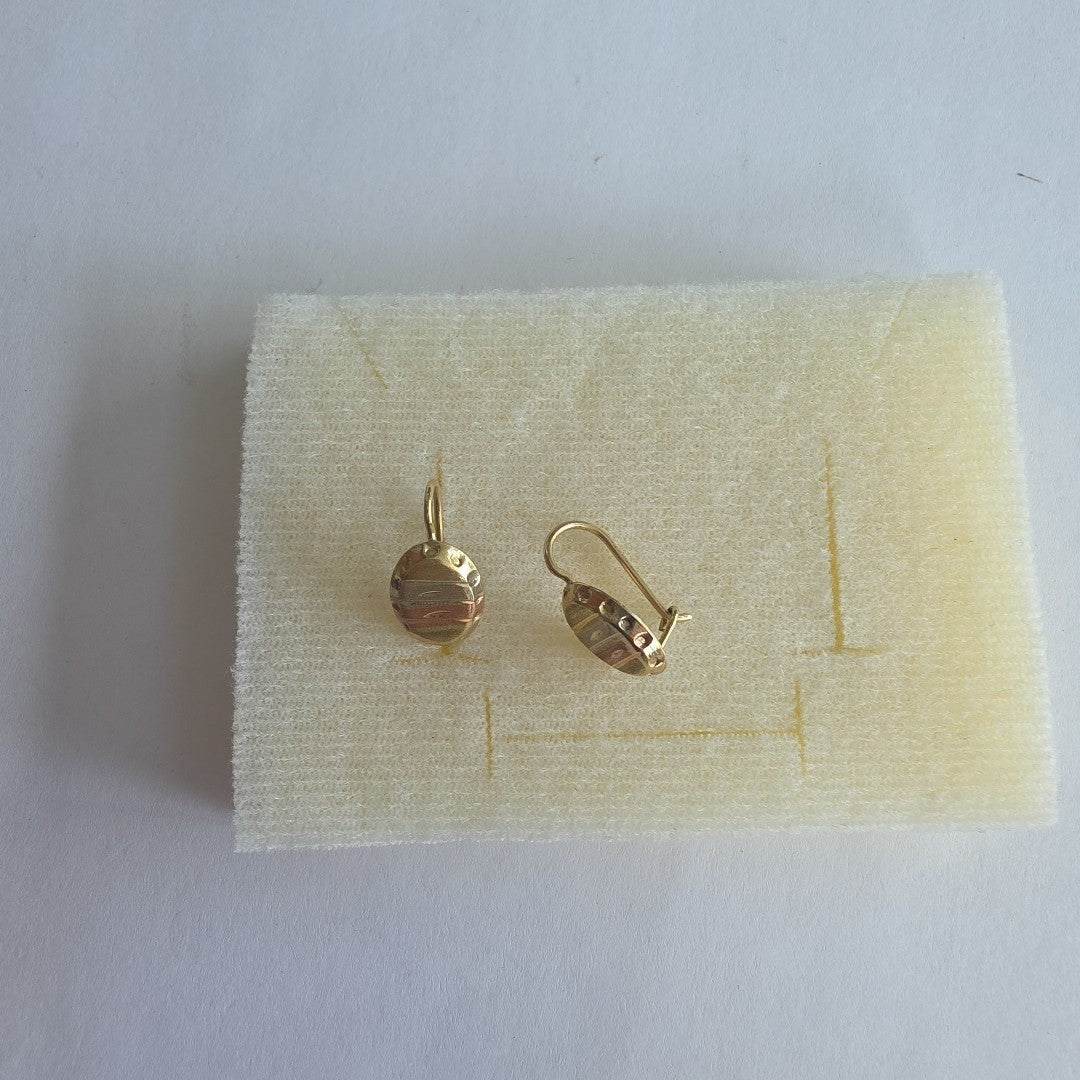 ARETES PAR ORO, RODIADO 10 K 1.1 GRMS (SEMINUEVO)